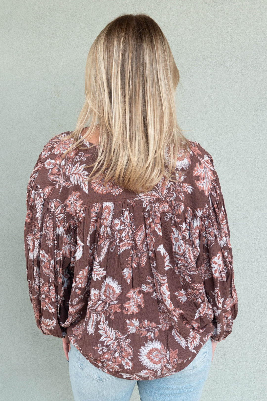 Harlan Blouse - Vintage Brown Floral - Jaffi&