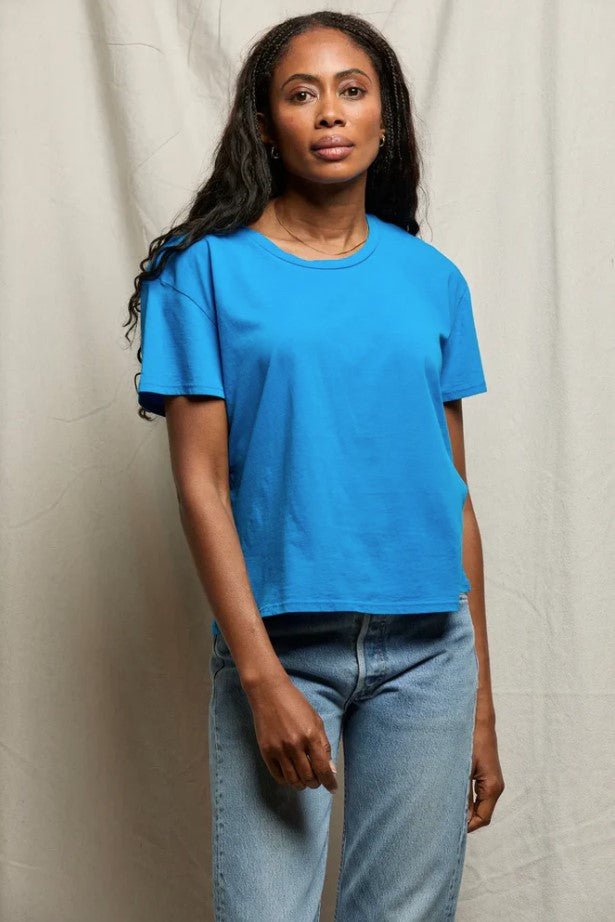 Harley Boxy Crew Tee - Cobalt - Jaffi's