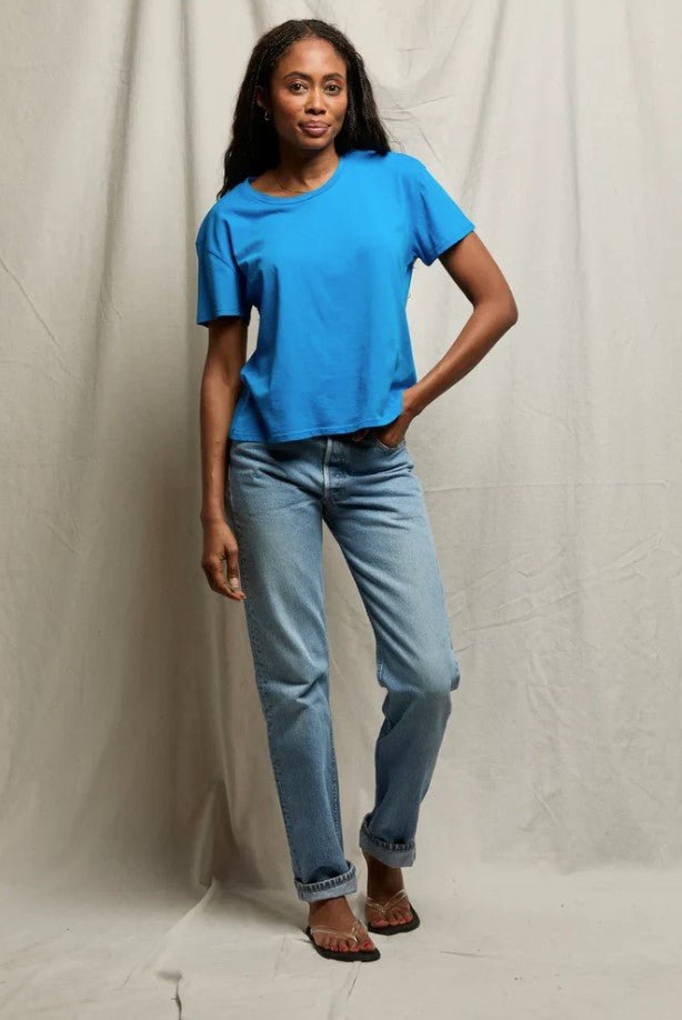 Harley Boxy Crew Tee - Cobalt - Jaffi's