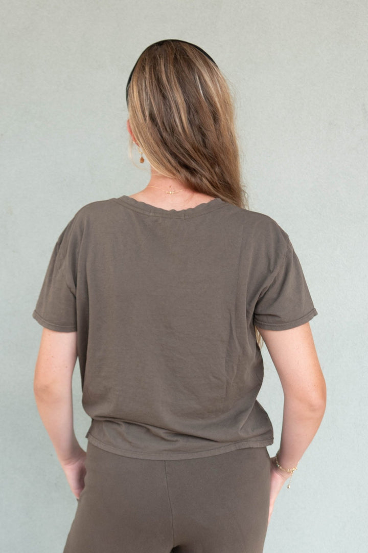 Harley Boxy Crew Tee - Dark Olive - Jaffi&