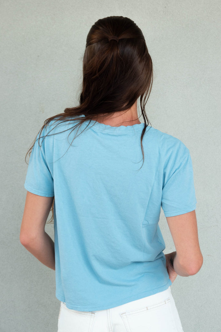 Harley Boxy Crew Tee - Milky Blue - Jaffi&