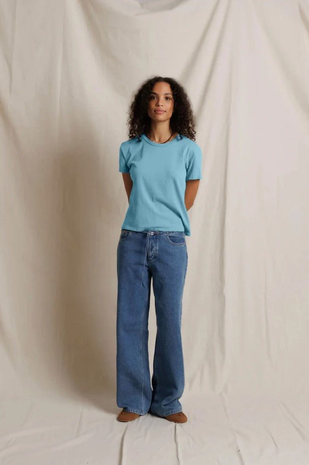 Harley Boxy Crew Tee - Milky Blue - Jaffi&