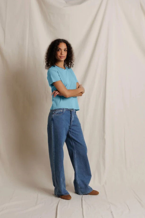 Harley Boxy Crew Tee - Milky Blue - Jaffi&