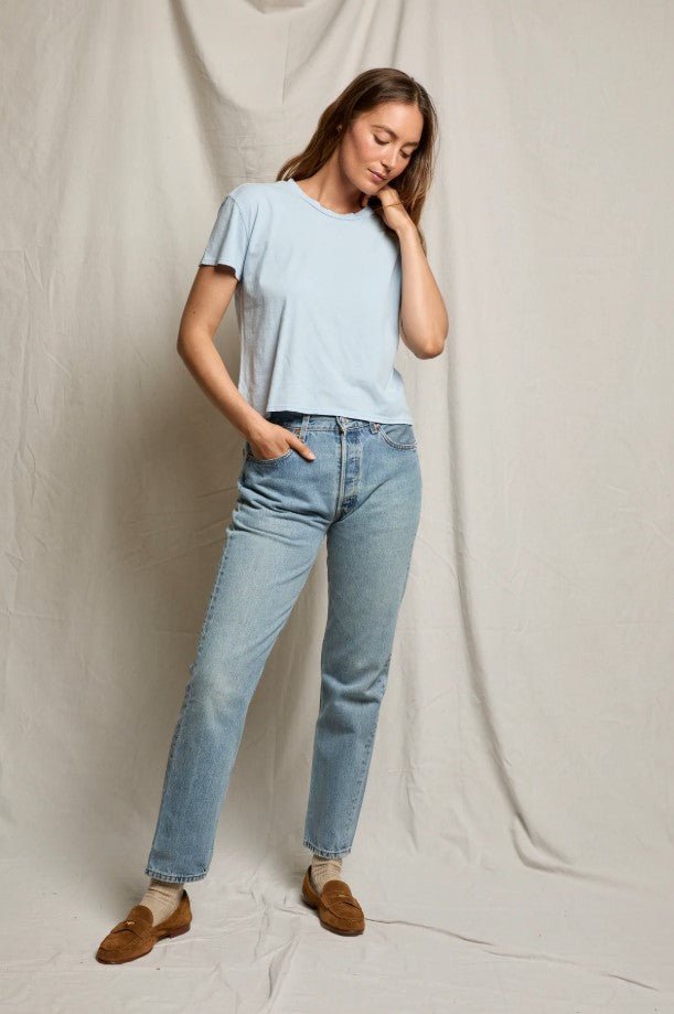 Harley Boxy Crew Tee - Powder Blue - Jaffi's