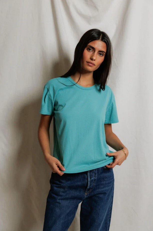 Harley Boxy Crew Tee - Teal Blue - Jaffi's