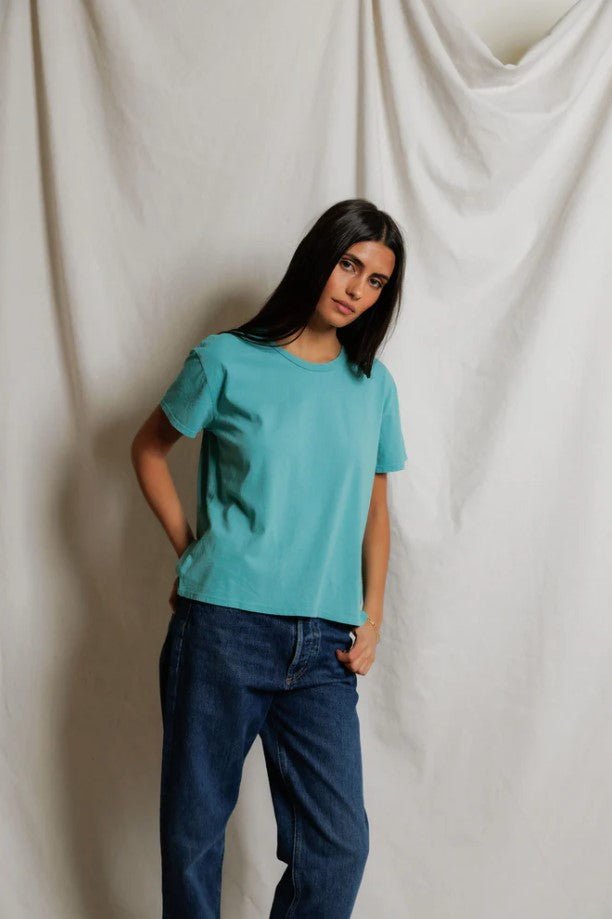 Harley Boxy Crew Tee - Teal Blue - Jaffi's