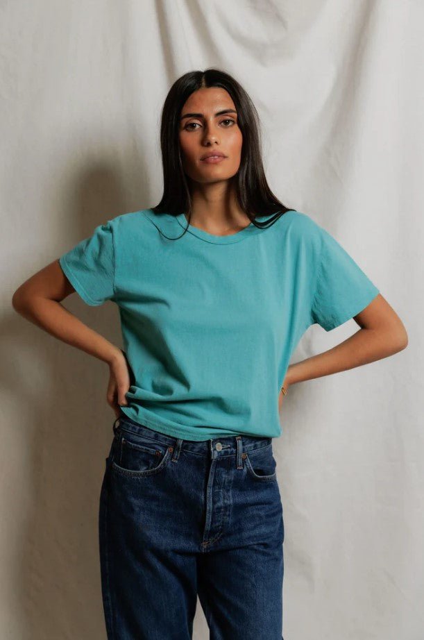 Harley Boxy Crew Tee - Teal Blue - Jaffi's