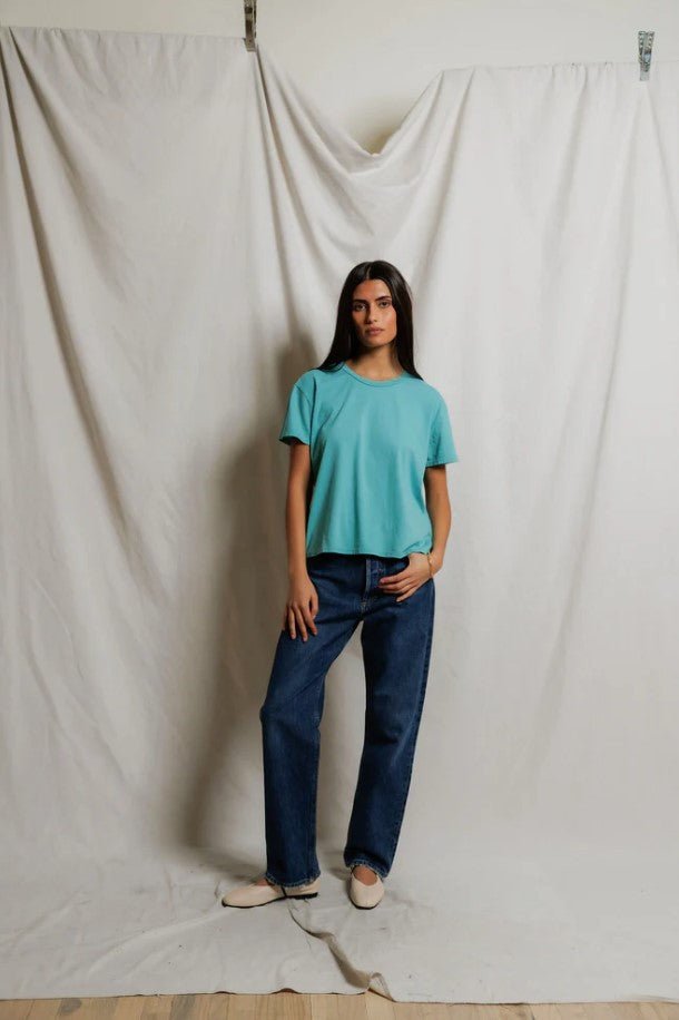 Harley Boxy Crew Tee - Teal Blue - Jaffi's