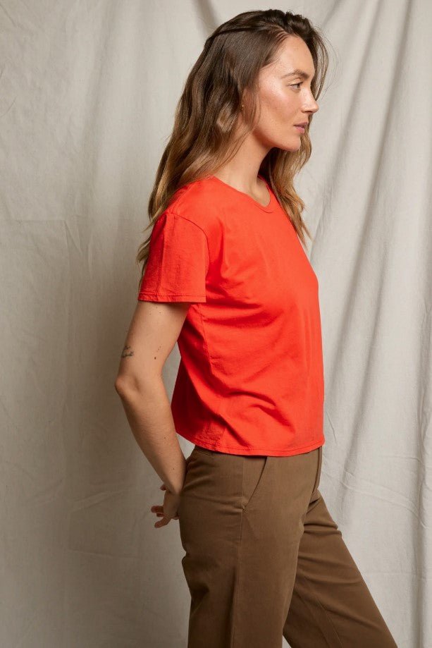 Harley Boxy Crew Tee - Tomato - Jaffi's