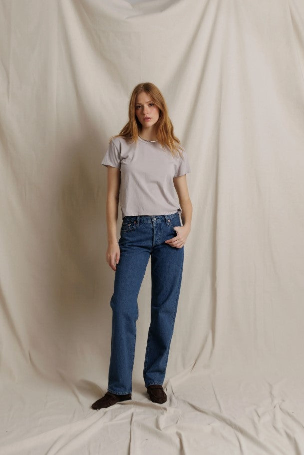 Harley Boxy Crew Tee - Cloud Gray