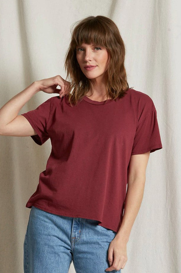 Harley Boxy Crew Tee - Cranberry