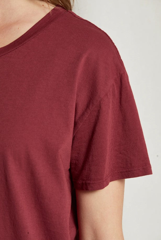 Harley Boxy Crew Tee - Cranberry