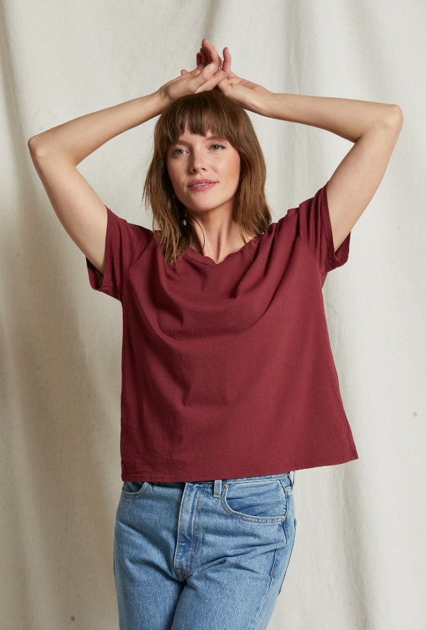 Harley Boxy Crew Tee - Cranberry