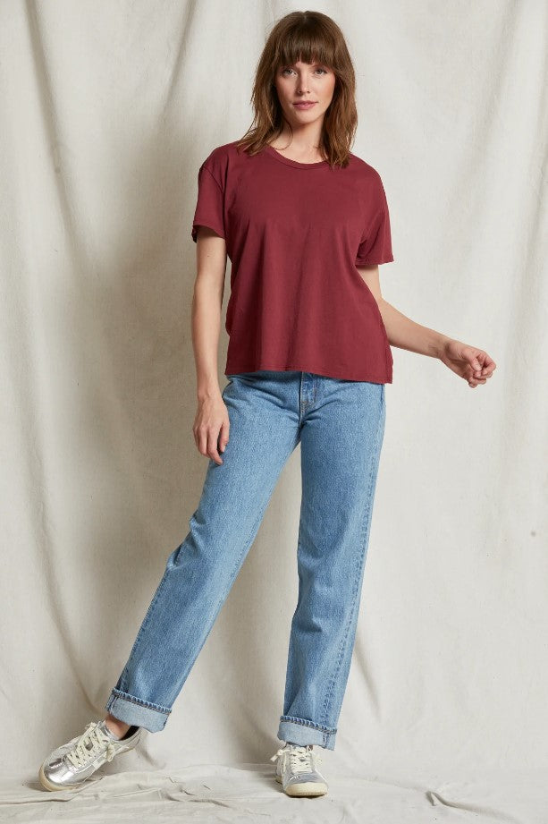 Harley Boxy Crew Tee - Cranberry