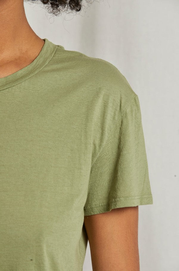 Harley Boxy Crew Tee - Oil Green