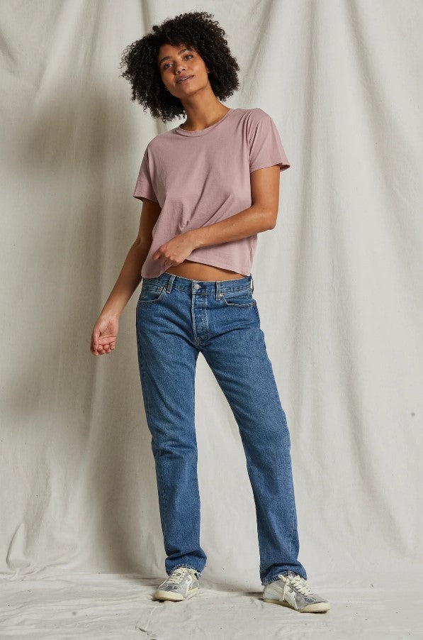 Harley Boxy Crew Tee - Mauve