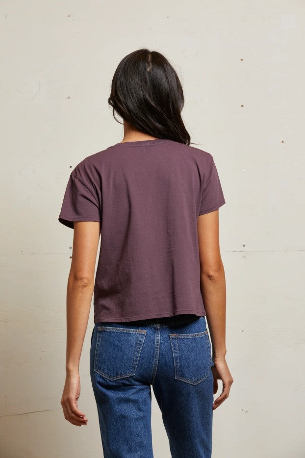 Harley Boxy Crew Tee - Plum