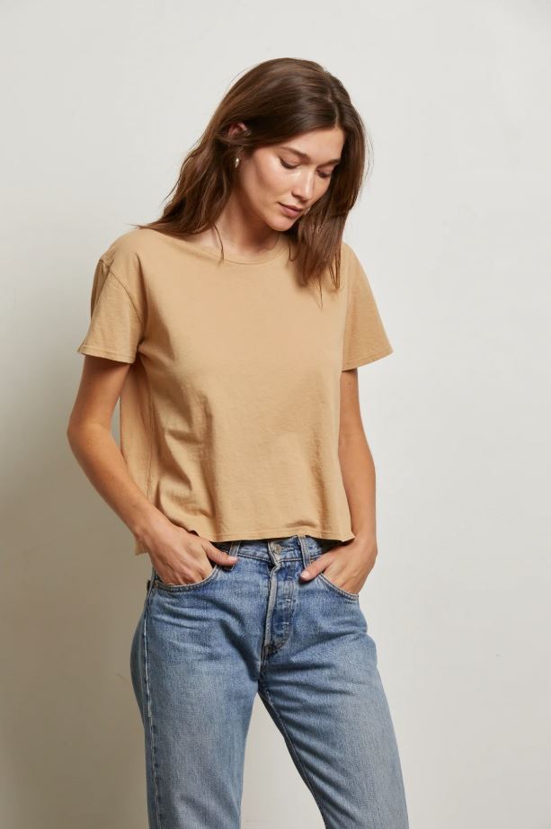 Harley Boxy Crew Tee - Suede