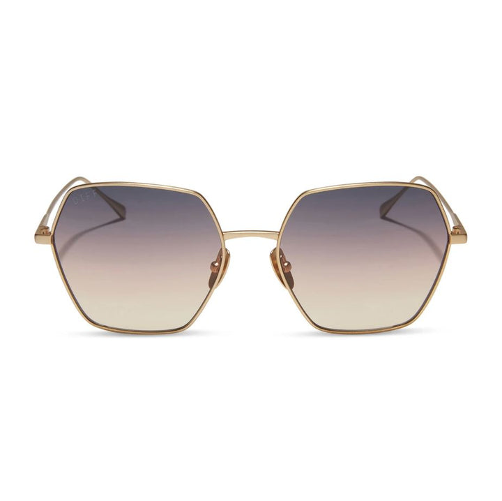 Harlowe Sunglasses - Brushed Gold + Twilight Gradient