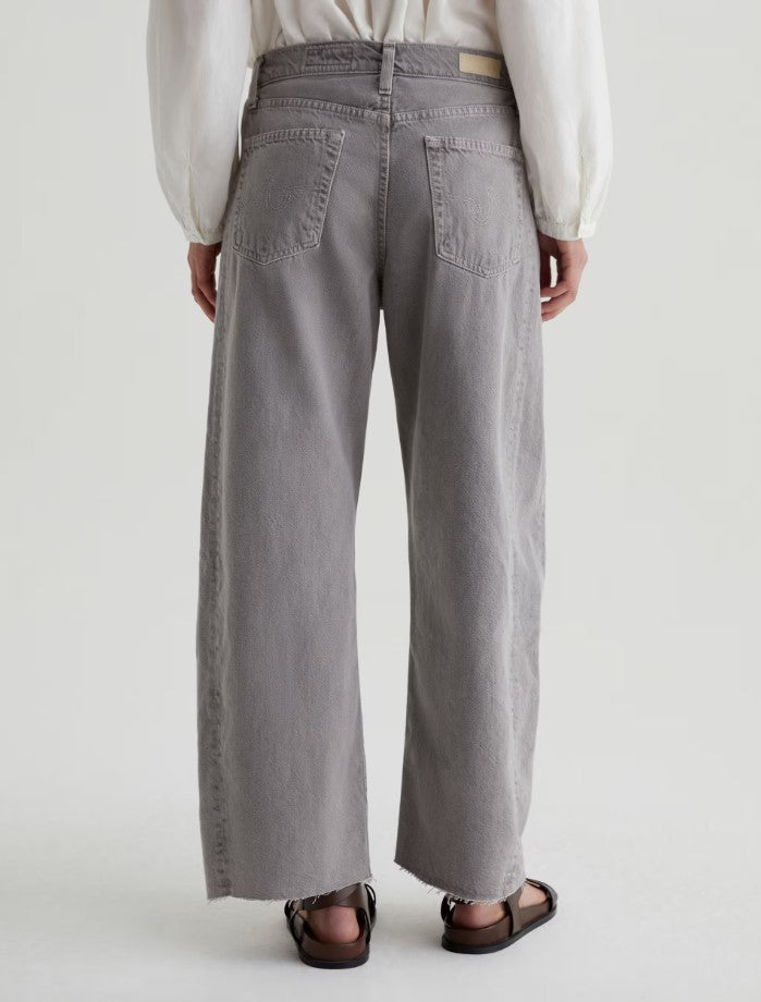 Hattie High Rise Barrel Crop - Sulfer Pebble Grey