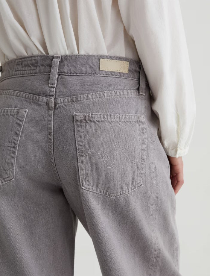 Hattie High Rise Barrel Crop - Sulfer Pebble Grey