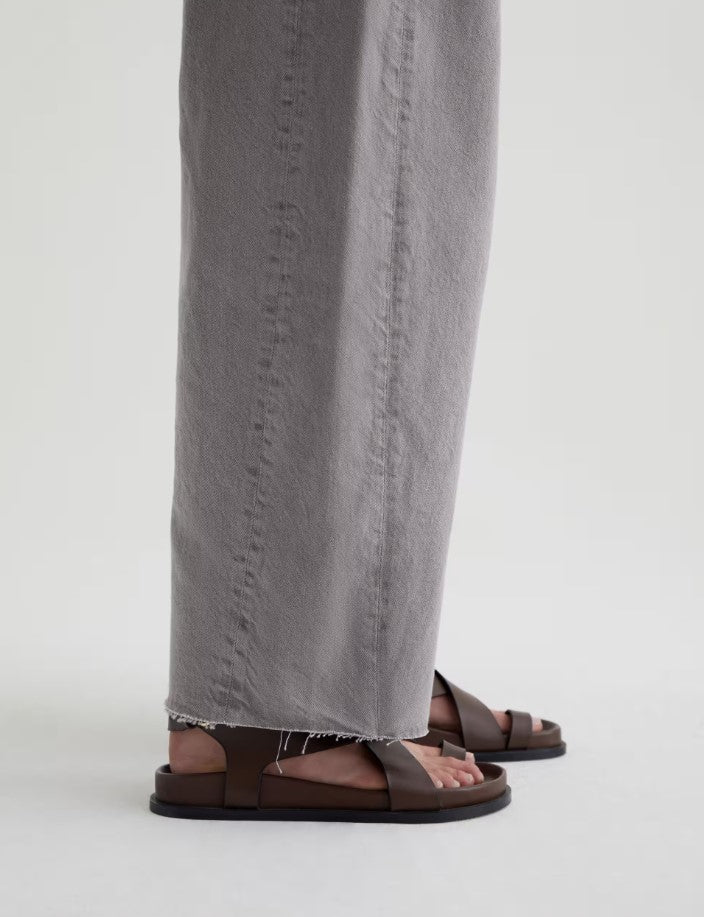 Hattie High Rise Barrel Crop - Sulfer Pebble Grey
