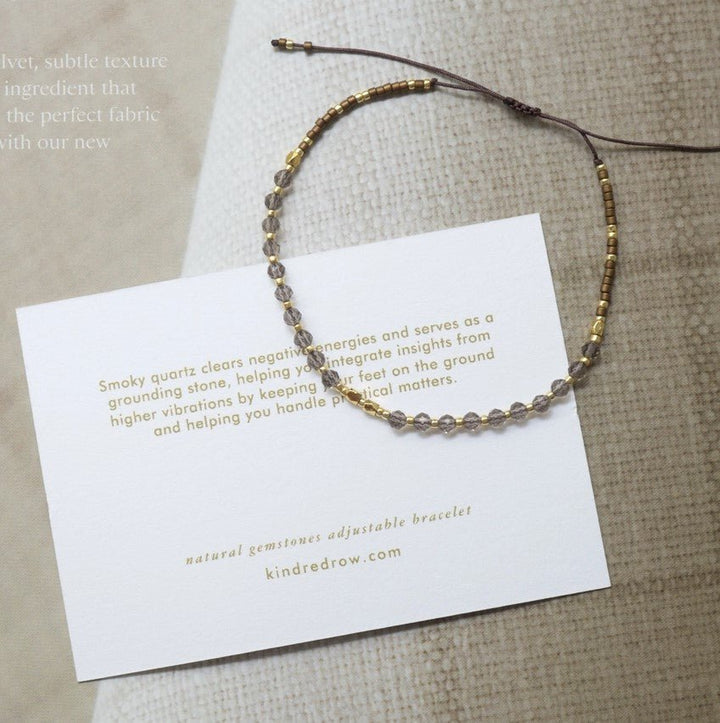 Healing Gemstone Stacking Bracelet - Smoky Quartz - Jaffi's