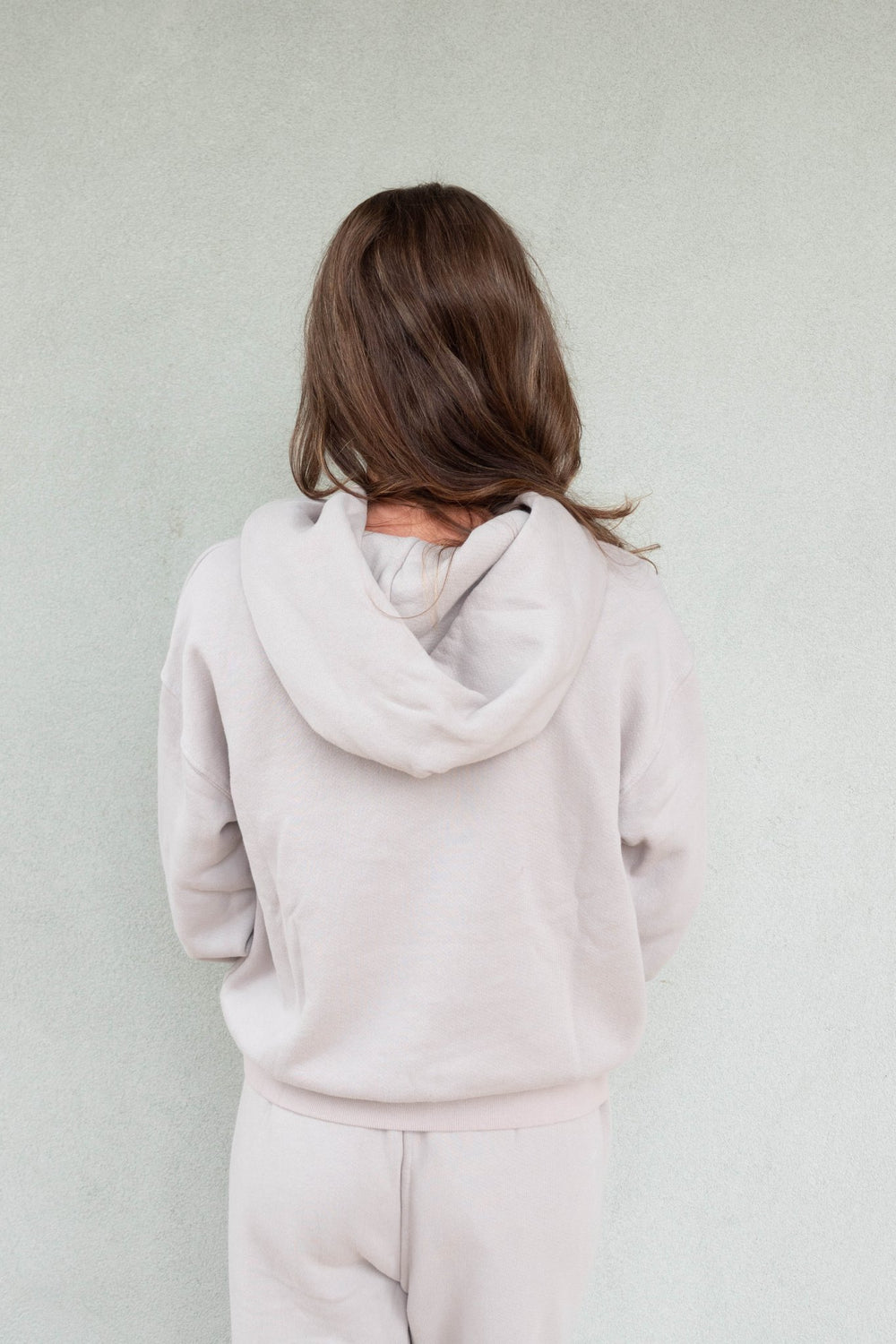 Heart Fleece Hoodie - Cloud Gray - Jaffi's