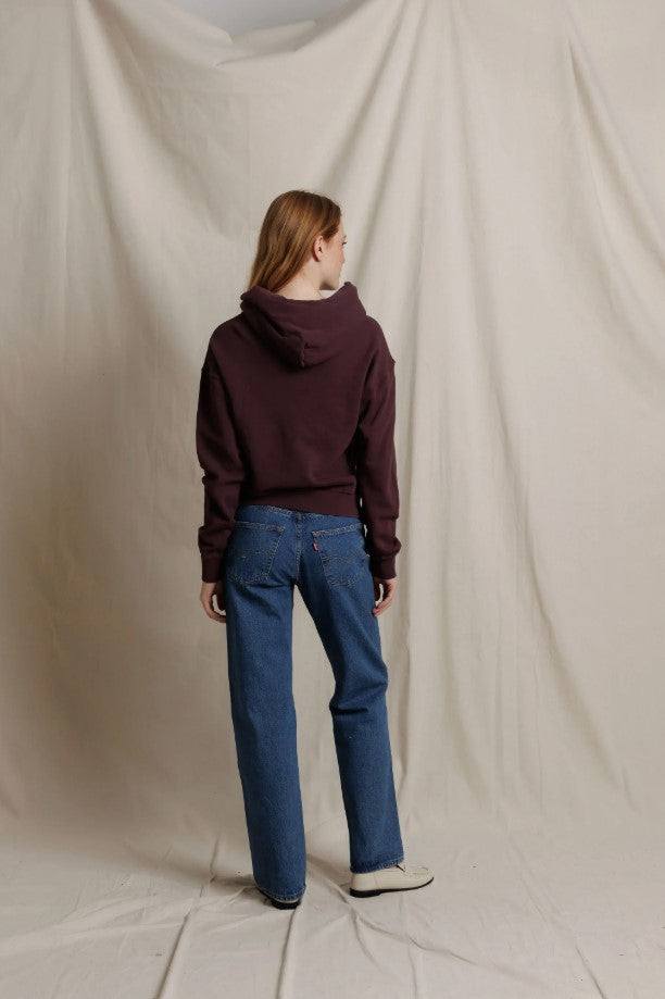 Heart Fleece Hoodie - Cherry Lacquer