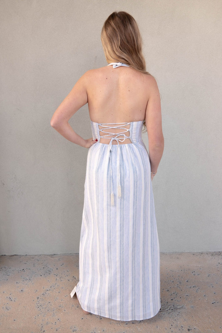 Helena Maxi Dress - Coastal Stripe - Jaffi's