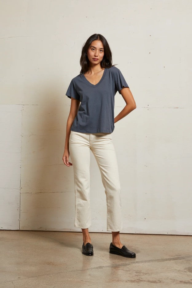 Hendrix Boxy V Neck Tee - Night