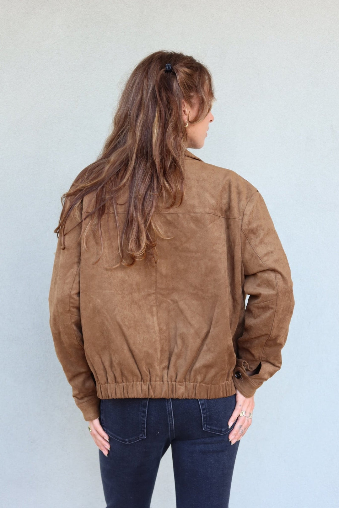 Henry Faux Suede Jacket - Walnut - Jaffi&