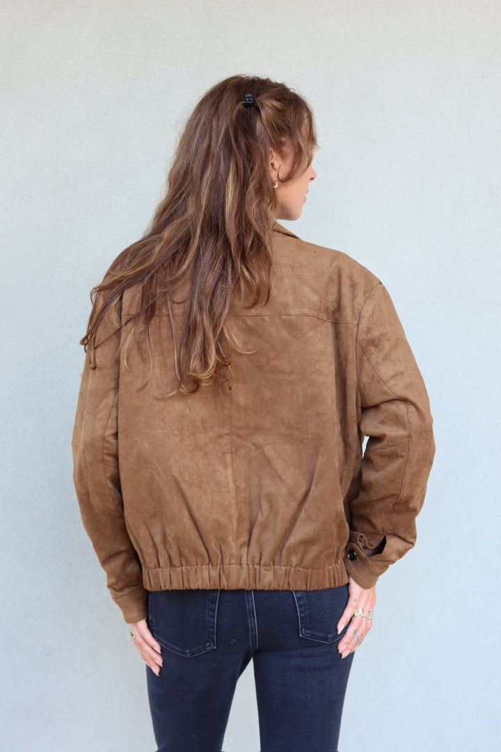 Henry Faux Suede Jacket - Walnut - Jaffi&