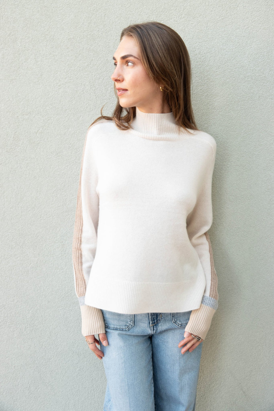 High Spirits Cashmere Sweater - Feather - Jaffi&