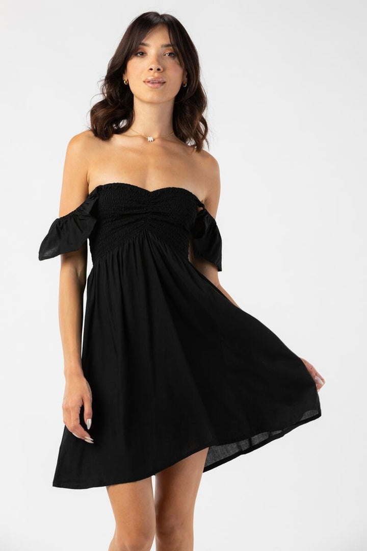 Hollie Mini Dress - Black - Jaffi's