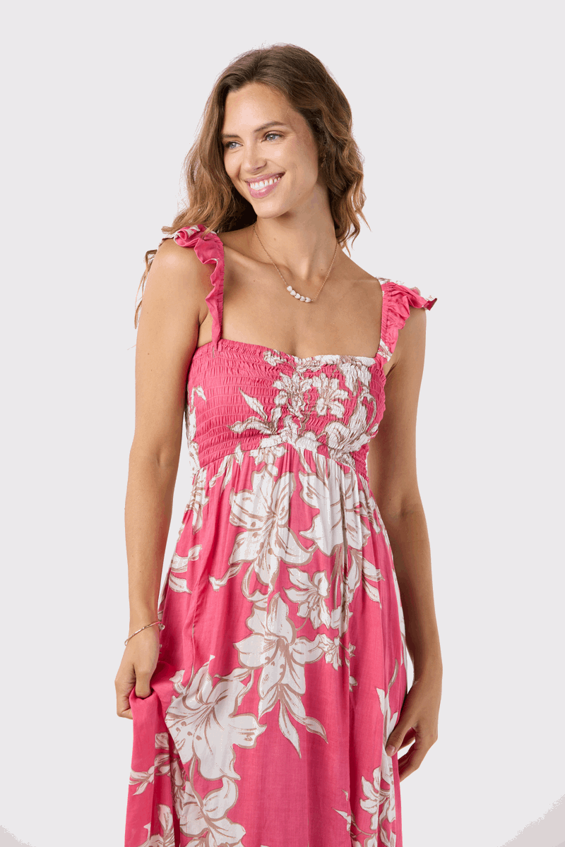 Hollie Maxi Dress - Lily Hot Pink