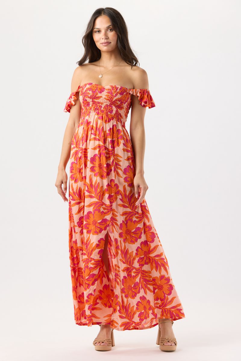 Hollie Maxi Dress - Seychelles Peach