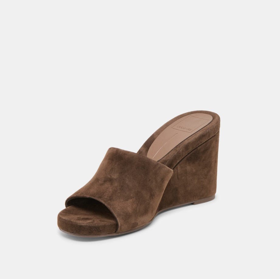 Holta Wedge - Dark Brown Suede - Jaffi&