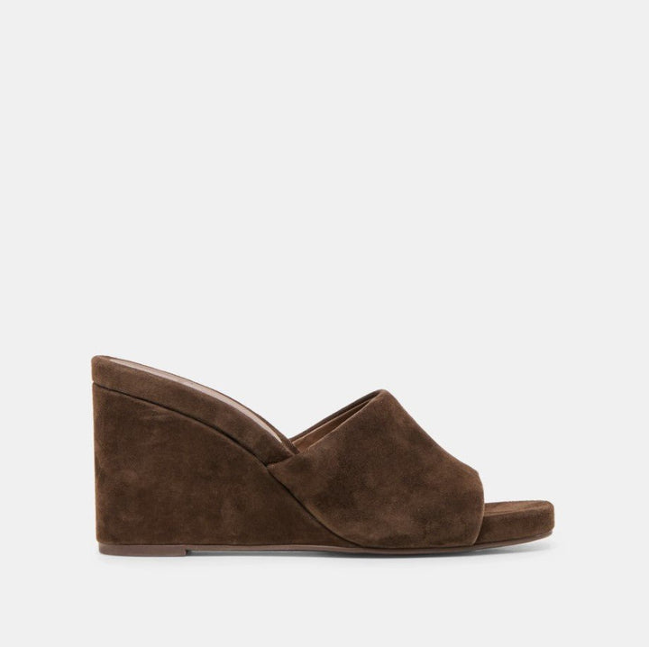 Holta Wedge - Dark Brown Suede - Jaffi&