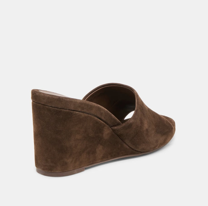 Holta Wedge - Dark Brown Suede