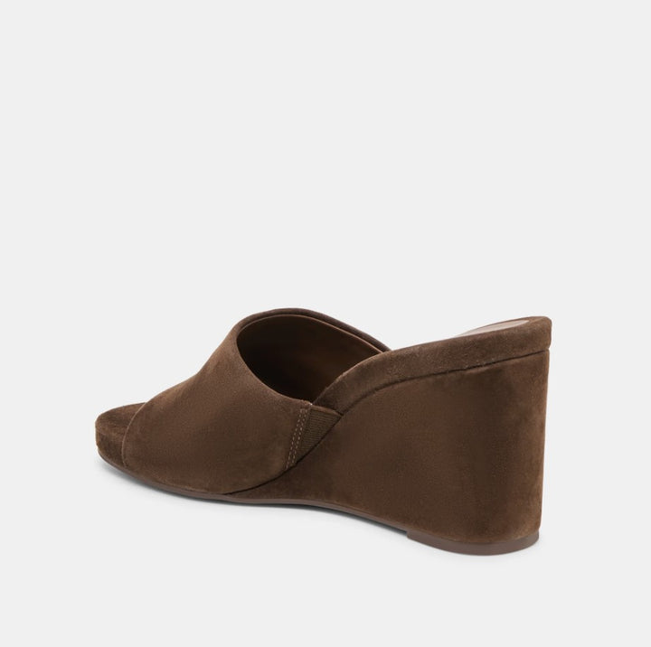 Holta Wedge - Dark Brown Suede