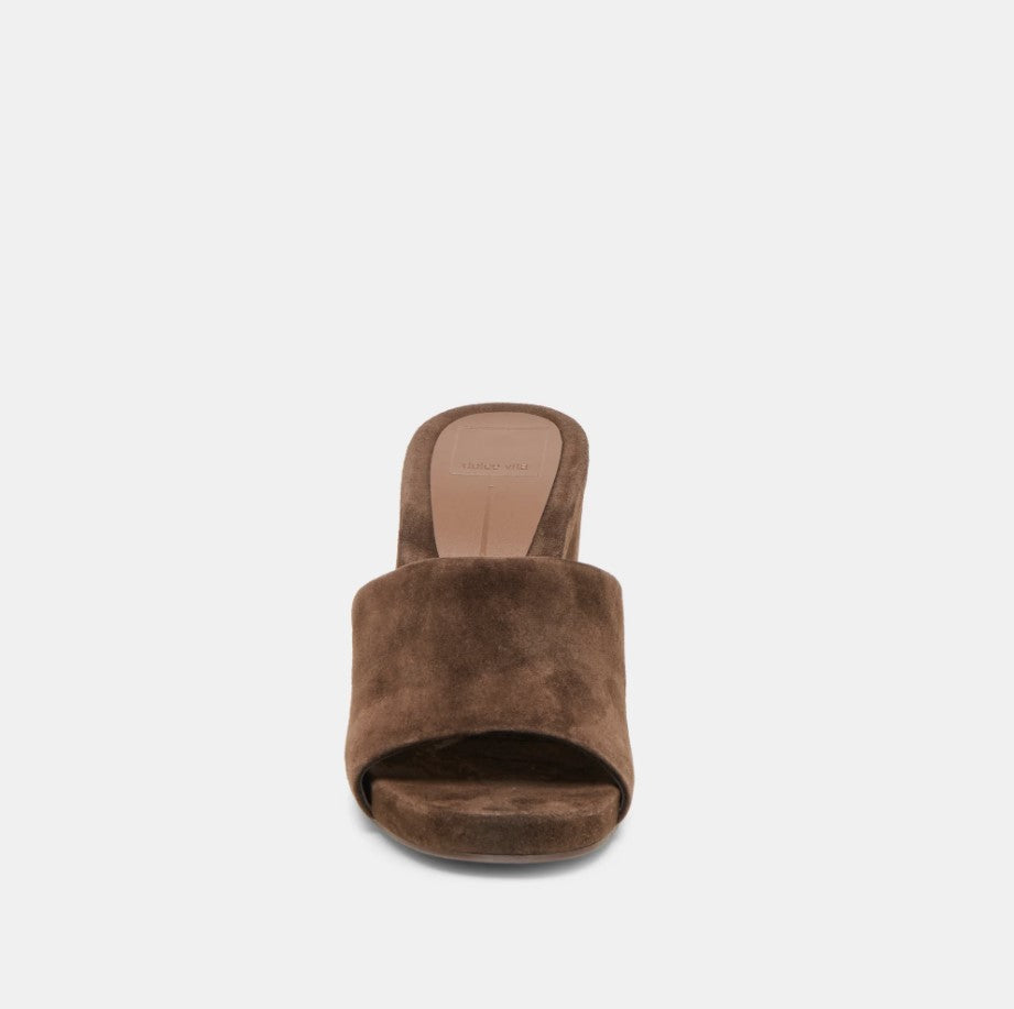 Holta Wedge - Dark Brown Suede