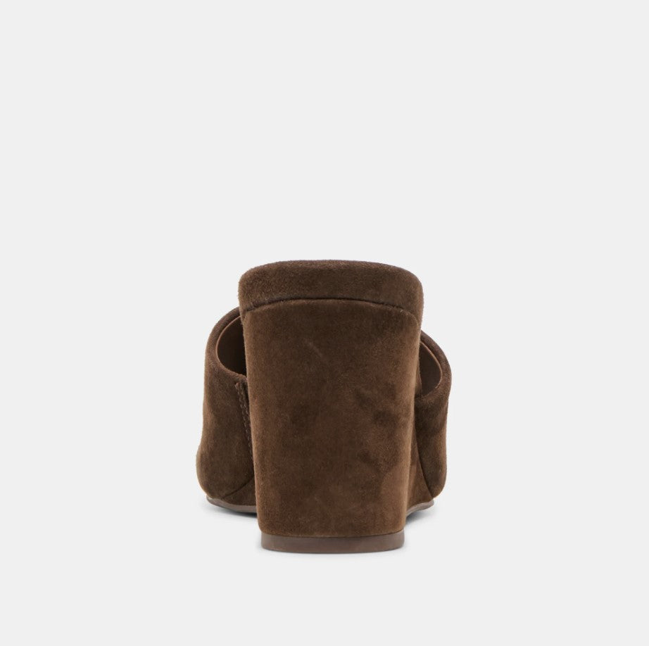 Holta Wedge - Dark Brown Suede