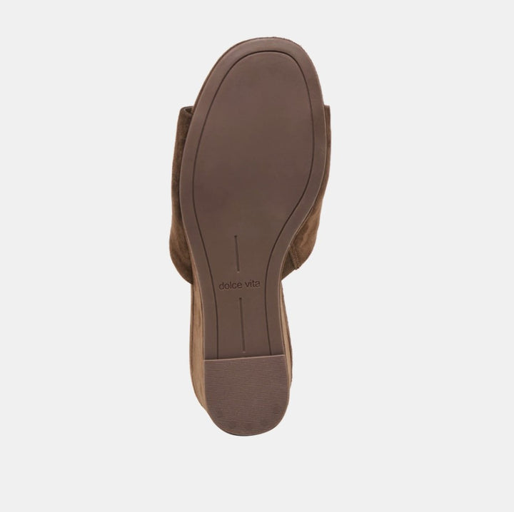 Holta Wedge - Dark Brown Suede