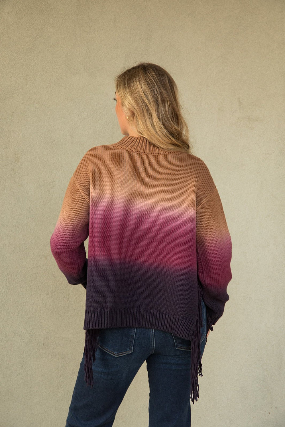 Houston Mock Neck Sweater - Whole Grain Ombre - Jaffi's
