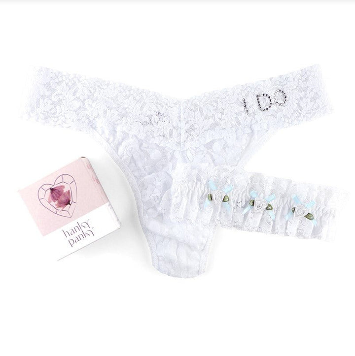 "I Do" Original Rise Thong & Garter - Jaffi's