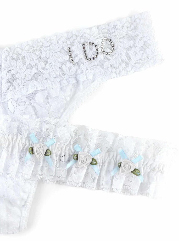 "I Do" Original Rise Thong & Garter - Jaffi's