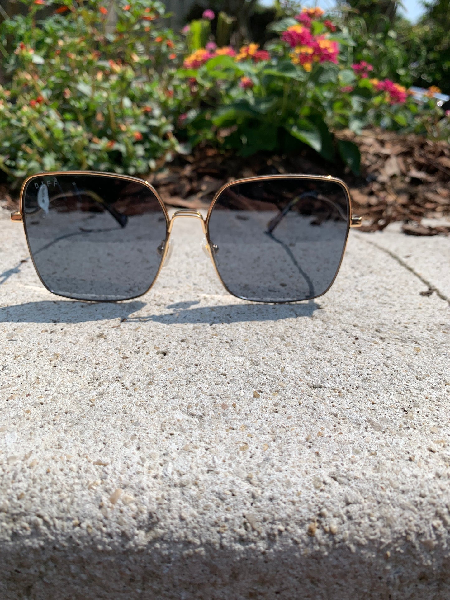 Clara Sunglasses - Gold + Grey Polarized Diff Eyewear