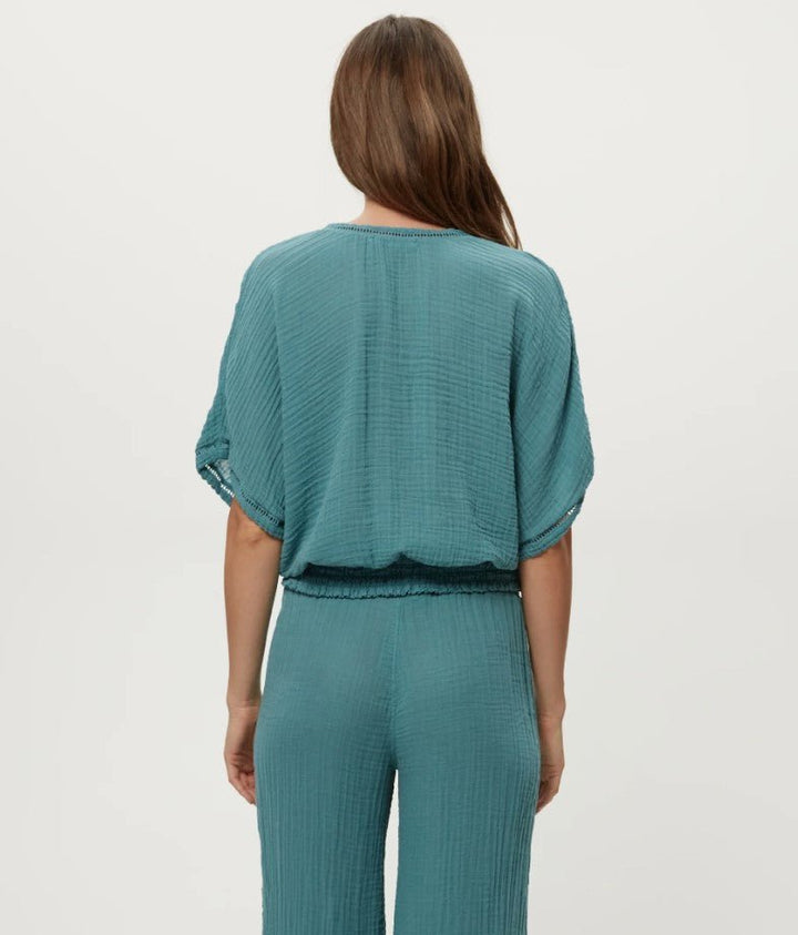 Imani Cropped Dolman Sleeve Top - Glaze - Jaffi's