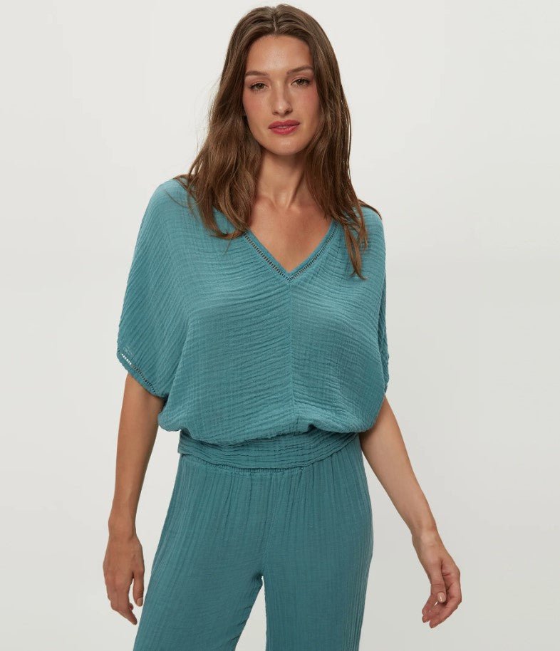 Imani Cropped Dolman Sleeve Top - Glaze - Jaffi's